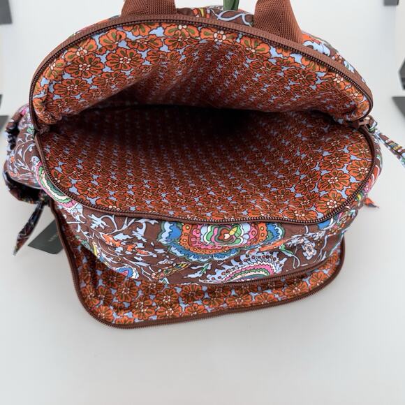 Vera Bradley Bancroft Backpack Quilted Marrakesh Cinnamon Paisley 50103 NWT main image 8